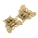 Retro Alloy Butterfly Latch Catch Wooden Jewelry Box Case Hasp Lock Top