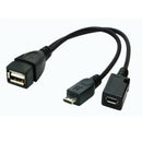 Micro USB Host OTG Cable With Female To Male USB Plug Power PC Phone Adapter
