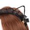 Women Lace Cat Ears Headband Bells Party Costume Fancy Dress Hair Hoop  OZA Gw