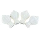 4Pcs Decorative Window Curtain Pole Rod End Cap Final Head 28mm White