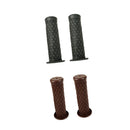 2 Pair Motorcycle Retro Left and Right Handle Bar Handlebar Grips Dark Grey &