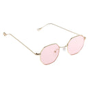 2pc Summer Mens Womens Retro Metal Frame Octagon Groove Sunglasses UV400