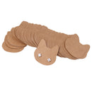 100 Pieces Kraft Paper Cat Earring Display Tags Jewellery Holder