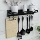 Kitchen Rack Space Aluminum Drain with Hook Seasoning Bottle Storage Shelf