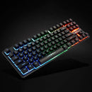 K87 USB Wired 87 Keys Mechanical Feeling RGB Backlight PC Gaming Keyboard