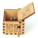 Retro Hand Cranked Wood Music Box Party Xmas Gift Household Decor Ornament