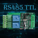 Modbus RTU 2 Way Relay Module Output 2 Channel Switch RS485 TTL 12V Input