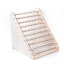 Wooden Organizer Tattoo Paint Bottles Display Rack Brushes Holder Stand