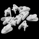 10Pieces Lavalier Mic Earphone Headset tidy Cable collar clip White