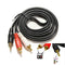 1.5m 5 ft Y 3.5mm Male Plug to Dual 2RCA Jack Cable Stereo PC Audio Splitter LJ