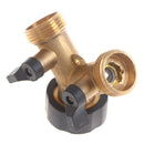 1Pcs Brass 2 Way Garden Hose Splitter Y Valve Water Tap Connector AdapterB Ew