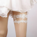 Wedding Garters Rhinestone Lace white Embroidery Floral Sexy Garters 2 pcs  V3R1