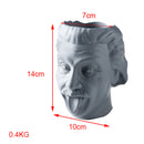 Face Plant Novelty Planter That Holds Plants Flower Grey