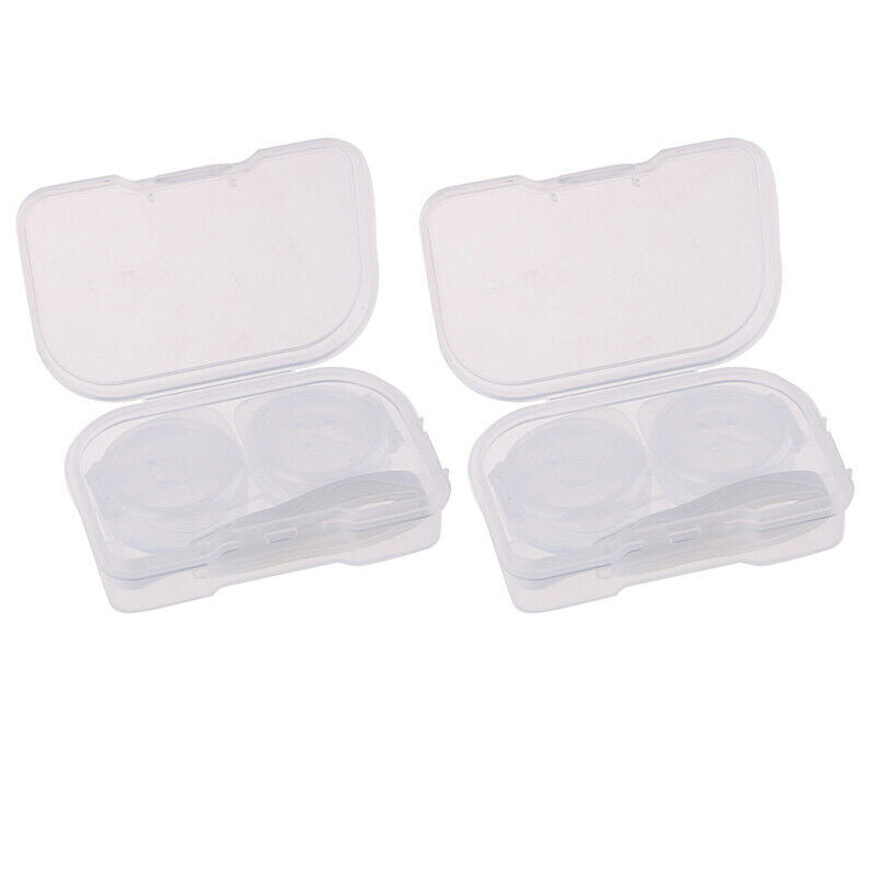 Invisible glasses Box Holder Container Case Soak Storage Eyecare Kit ToolsS Kw