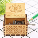 Retro Wood Hand Cranked Music Box Child Xmas Gift Household Decor Ornament