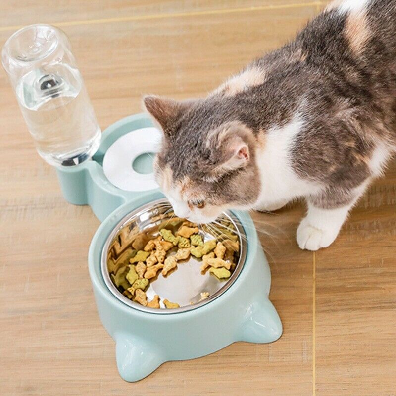Cat Bowl Dog Water Feeder Bowl Cat Kitten Drinking Fountain Food Dish Pet B