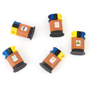5Pcs 1:87 Scale Plastic HO Gauge Painted Trash Cans Set Railway Scenery