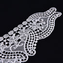1pc Embroidered Floral Lace Neckline Neck Collar Trim Cloth Sewing Applique OZ