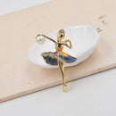 Gymnastics Girl Brooches for Women Cute Enamel Ballet Dancing Pin Bijouteri S6P5
