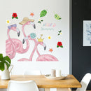 Pink Flamingo Wall Decals Vinyl Peel Stick Removable Wall Stickers DIY Decor