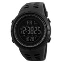 1251 Mens Digital Sports Watch Waterproof Stopwatch Countdown Black