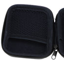 Hard Headphone Earphone Case w/ Zipper USB Cable Storage Bag Black