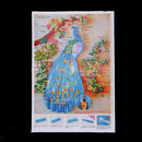 Handcraft Ribbon Embroidery Kit Peacock Design DIY Home Wall Decor 50 x 65cm