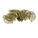 20Pcs Leaf Charm Pendant Connector Hollow Jewelry Making Finding Supplies