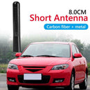 8cm Car Roof Antenna Carbon Fiber Screw Metal Stubby Mast Antenna (Black)