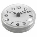 7cm Waterproof Kitchen Bathroom Shower Clock Suction Cup Sucker Wall Black