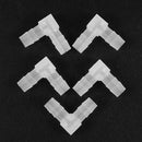 Plastic Aquarium Tubing Pipe Air L-Joint Airline Connector 5Pcs Clear A5M6