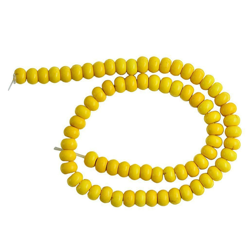 1 Strand Yellow Turquoise Rondelle Loose Beads for Jewelry Making Beading