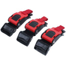 3x Plastic Motorcycle Helmet Speed Clip Chin Strap Quick Release Pull Buckl