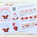 Wool Felt Handmade Poked DIY Non Finish Santa Claus Needle Material Bag Set