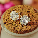 Women Stud Earrings Spherical Stud Earrings Vogue Crystal Flower Stud WGLsB Kw