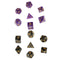 14x Acrylic 16mm Polyhedral Dices Set For D&D Table