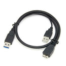 USB 3.0 Hard Disk Drive Dual 2 HDD Data Type A Male to Micro B Y Male Lead Cable