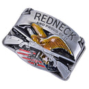 Western Steer Eagle Platinum Color Beauty Cowboy Rodeo Style Belt BuckleB Bj