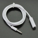 White 1M 3.5mm Male to Female Jack Stereo Audio Headphone Extension Cable J Hn