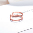 Fashion Women Rhinestone Rings Adjustable Simple Ring Trend Jewellery Gifts