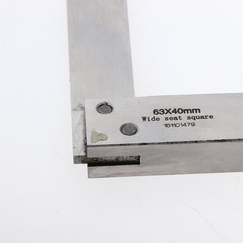2 x Aluminium Alloy Clamping Blocks 63 X 40mm Steel Right Angle Try Square Ruler