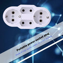 Portable EU Plugs Power Socket Converter 1 to 4 Port Outdoor Power Adapter A