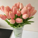 31Pcs Tulip Artificial Flower Artificial Bouquet Real Contact Flower for Fa