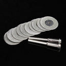 10X 20mm Emery Diamond Coated Double Side Cutting Discs with 2 Joint Lever