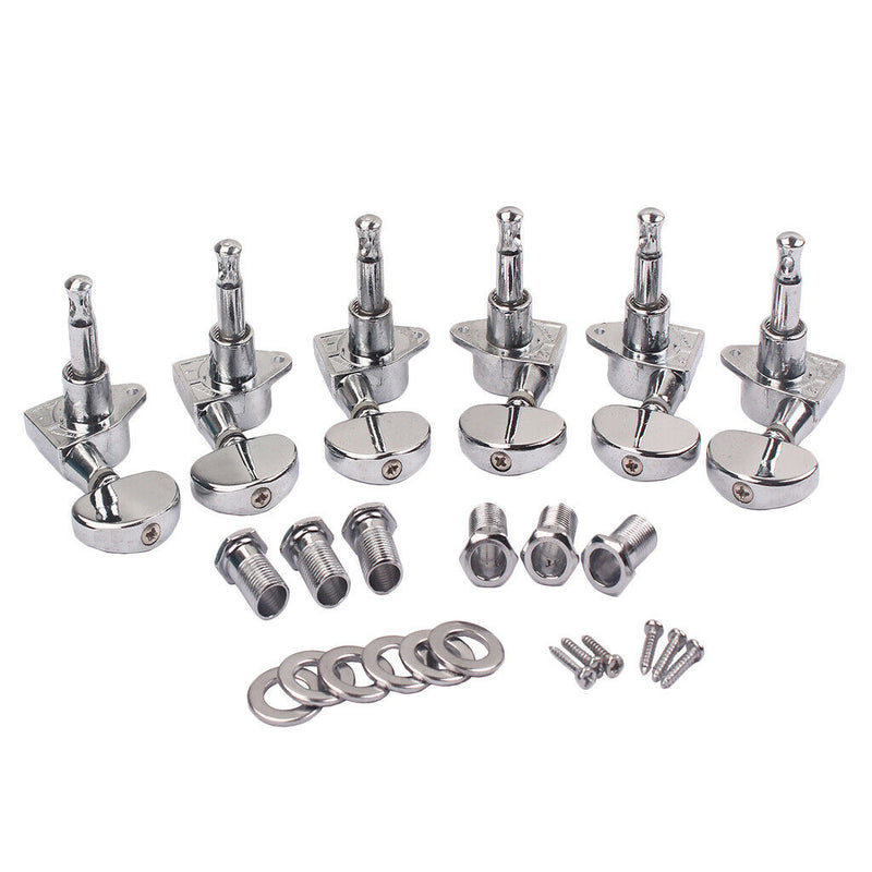 1 Set Metal Tuning Keys Tuners 3R3L 18:1 Gear Ratio Luthier Supply for