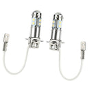 2pcs H3 50W Headlights High Power Bulb Fog Light Aluminum Fog Light White