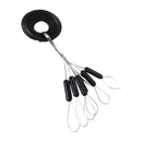 10Pcs 6 in 1 Cylinder Shaped Float Stop Rubber Stopper Bobber Sinker X7W9