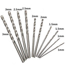 11Pcs Twist Drill Bit Spiral Hand Semi Automatic Pin Vise Keyless Chuck Dri