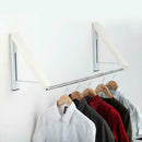 Cloth Hanger Laundry Drying Closet Rack Wall Folding Ho L8B4 Storage D3R2