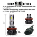 2pcs H11 H9 H8 80W 16000LM LED Headlight Bulb Kit Beam Light 6000K IP68 White